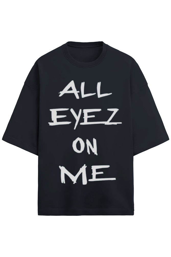 All Eyes On Me Oversized Terry T-shirt For Men - Image 3