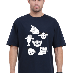 Funky Animals Oversized T-Shirt For Men