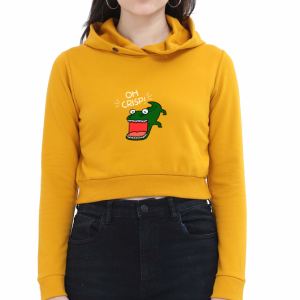 Oh Crisp Crop Hoodie For Women