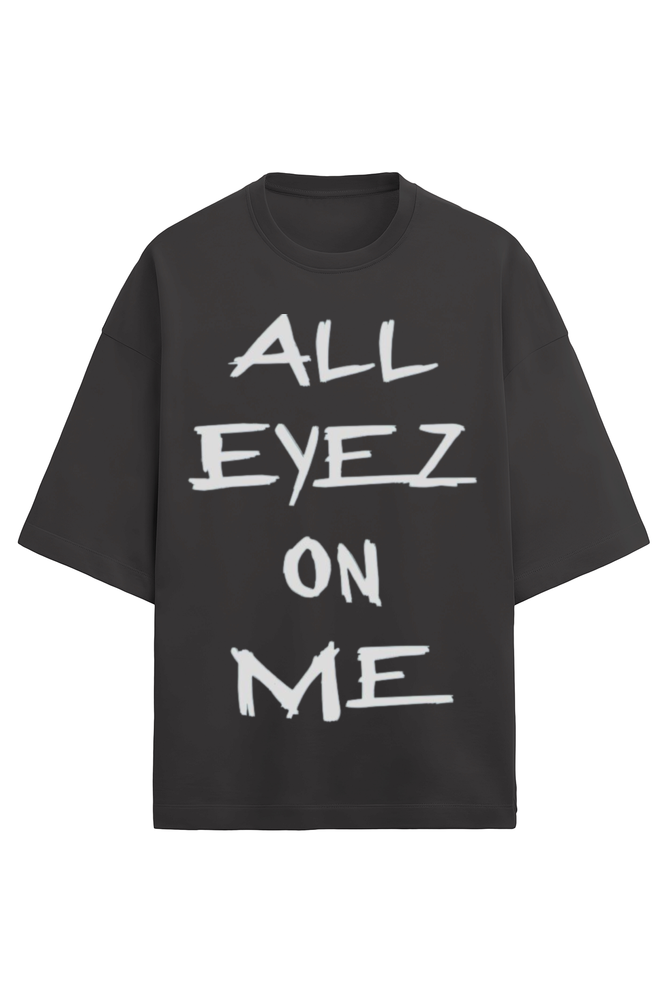 All Eyes On Me Oversized Terry T-shirt For Men - Image 4